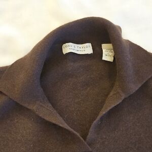 Lord & Taylor Dark Brown Cashmere Sweater